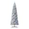 11ft. Pre-Lit Flocked Green Pine Artificial Christmas Tree, Color Changing Lights